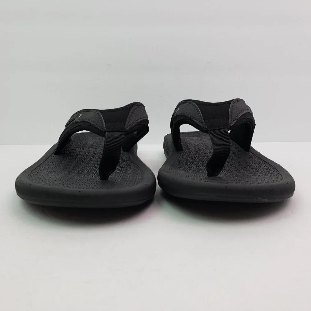 NEW KS Island Mens Size 10W Black Slip On Casual Thong Flip Flop Sandals 13173